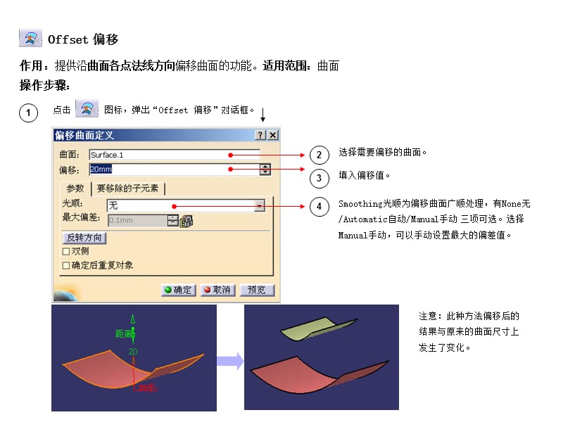 CATIA曲面命令-偏移操作方法.ppt_第1页