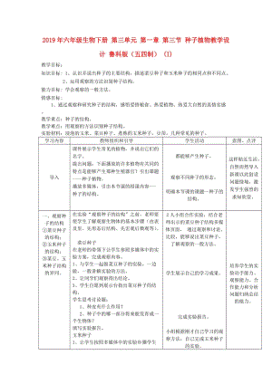 2019年六年級(jí)生物下冊(cè) 第三單元 第一章 第三節(jié) 種子植物教學(xué)設(shè)計(jì) 魯科版（五四制） (I).doc