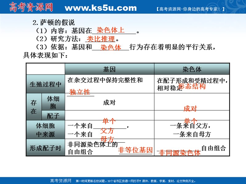 2012届高考生物一轮复习课件：2-2基因在染色体上和伴性遗传(人教版必修2).ppt_第3页