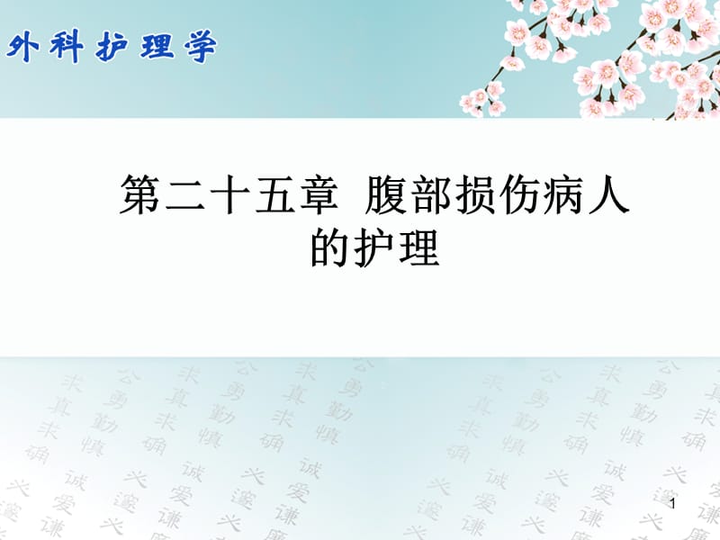 腹部损伤病人的护理ppt课件_第1页