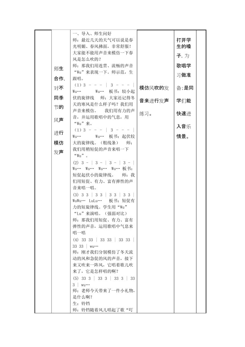 2019年五年级音乐下册第五单元《铃儿响叮当》唱歌教案(表格式).doc_第2页