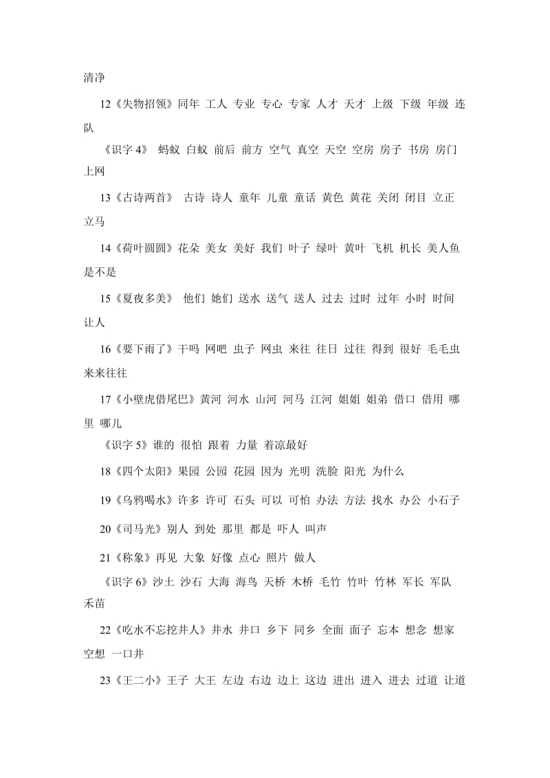 2019年人教版一年级下册要学的字全部组词.doc_第2页