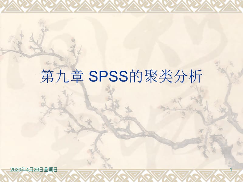 《SPSS的聚类分析》PPT课件.ppt_第1页