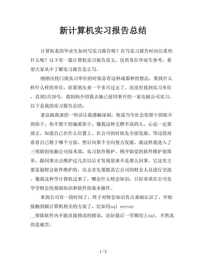 新计算机实习报告总结.doc_第1页