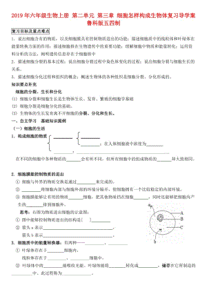 2019年六年級(jí)生物上冊(cè) 第二單元 第三章 細(xì)胞怎樣構(gòu)成生物體復(fù)習(xí)導(dǎo)學(xué)案 魯科版五四制.doc