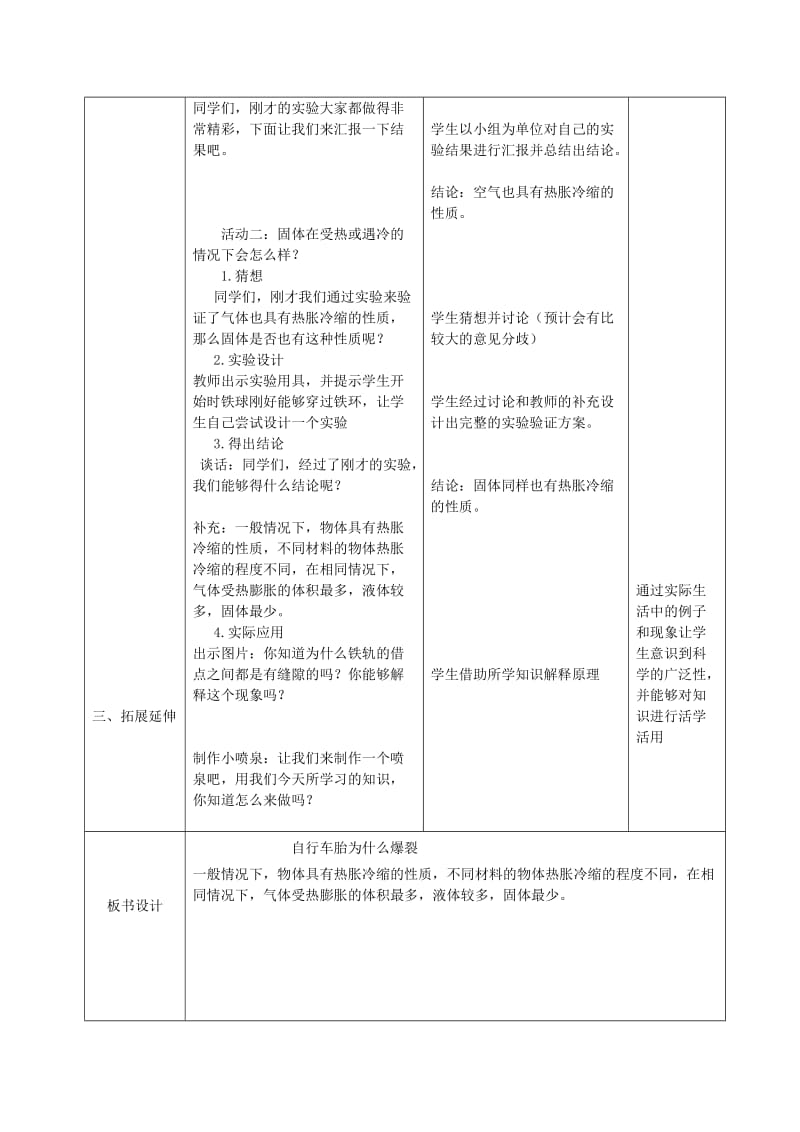 2019年五年级科学下册《自行车胎为什么爆裂》课例教学设计 青岛版.doc_第2页