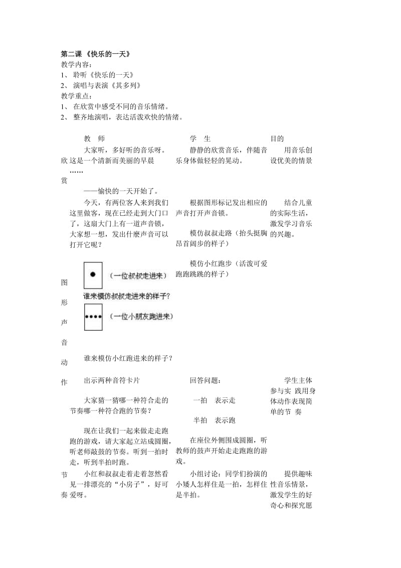 2019年人音版一年级上册音乐教案集.doc_第3页