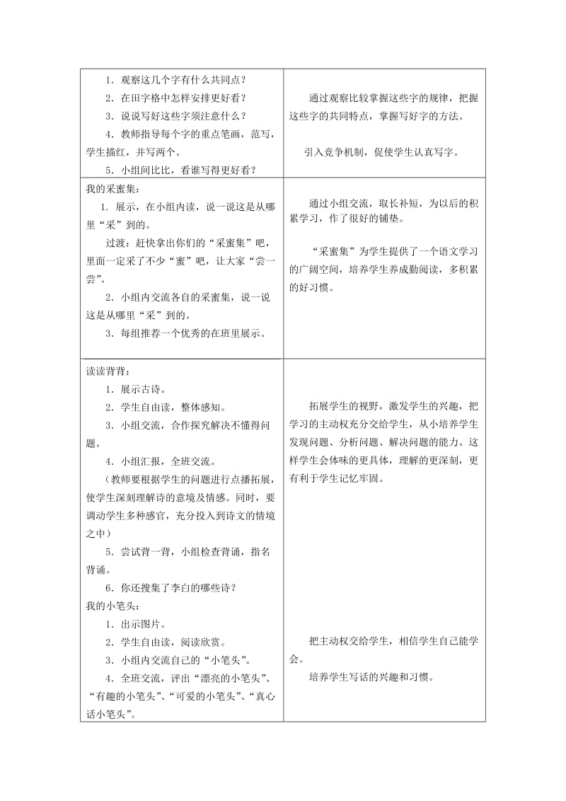 2019年二年级语文上册 综合学习四教学设计 冀教版.doc_第2页