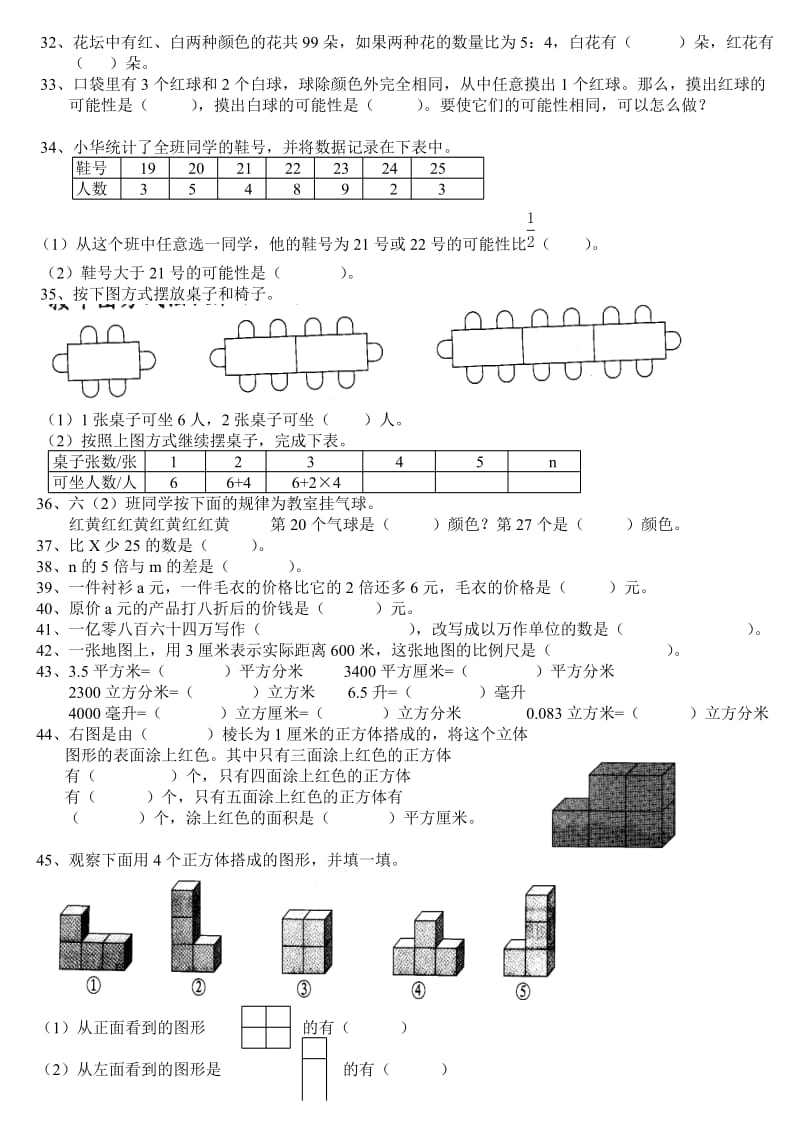 2019年六年级数学下册数学填空题.doc_第2页