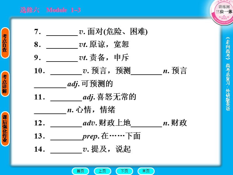 2011走向高考贾凤山高中总复习英语选修.ppt_第3页