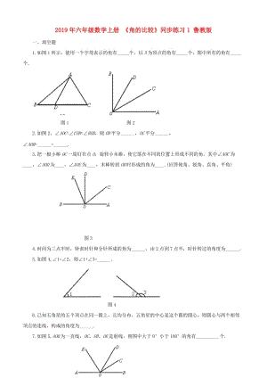 2019年六年级数学上册 《角的比较》同步练习1 鲁教版.doc