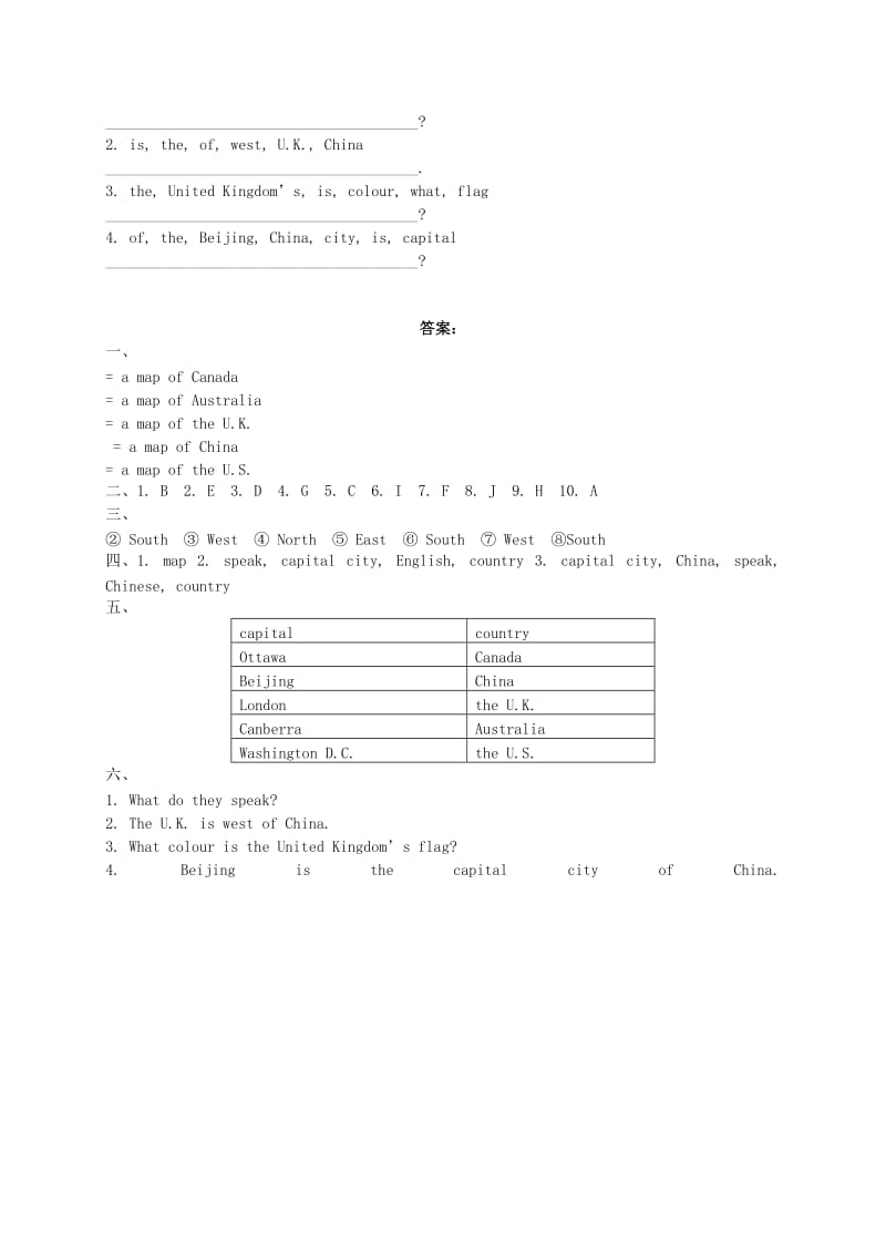 2019年五年级英语上册 Lesson 15 练习题（无答案）冀教版.doc_第3页