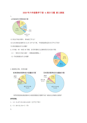 2020年六年級數(shù)學(xué)下冊 4.統(tǒng)計習(xí)題 新人教版.doc