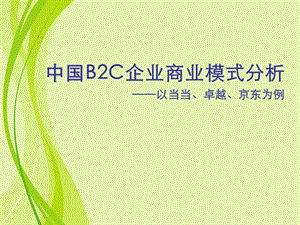 优秀B2C商业模式经典案例.ppt