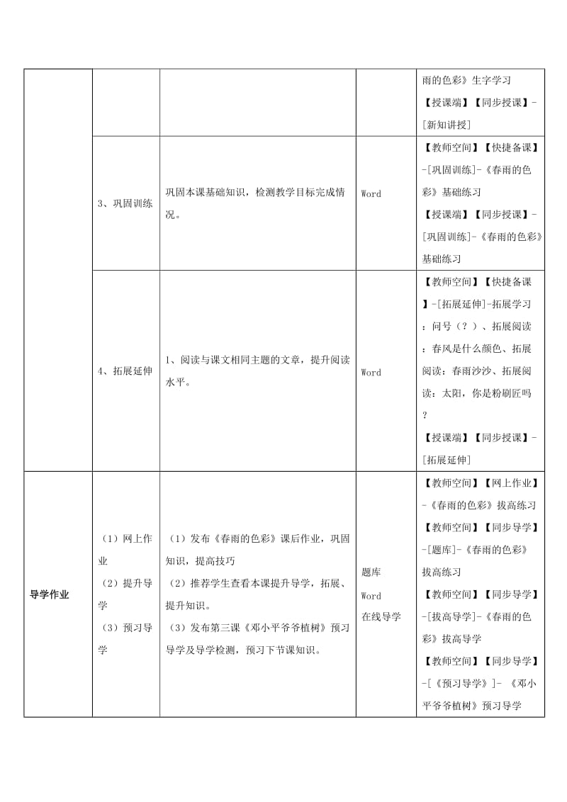 2020年一年级语文下册 2 春雨的色彩教学设计 新人教版.doc_第2页