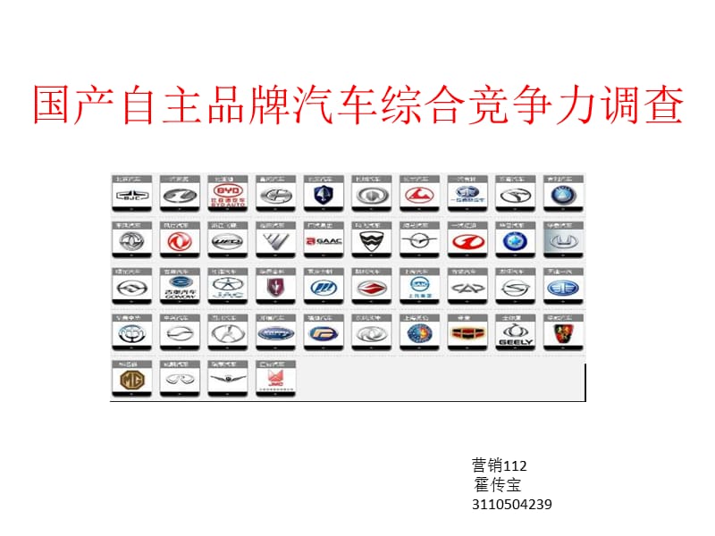 国产品牌汽车综合竞争力调查.ppt_第1页