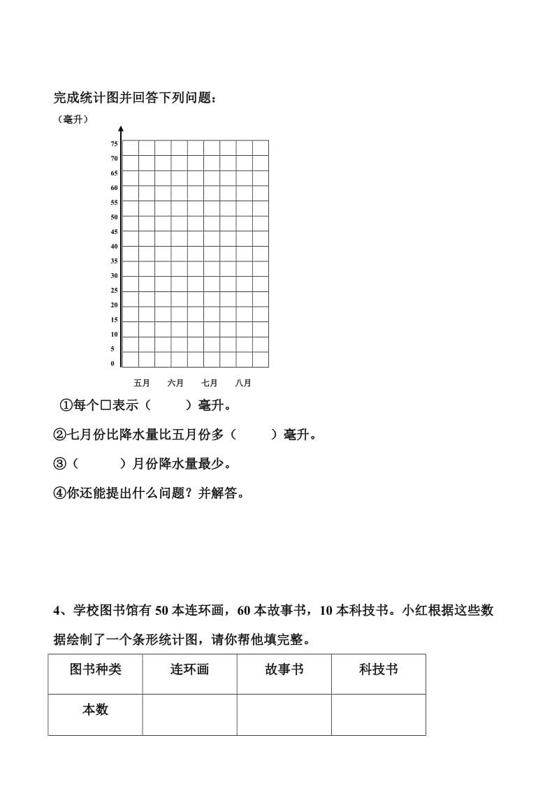 2019年小学二年级数学下期第三四单元测试卷.doc_第3页