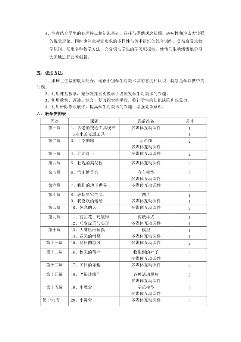 2019春三年级美术下册 教学计划 岭南版.doc_第2页