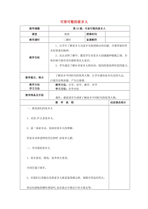 2019秋二年級(jí)道德與法治上冊(cè) 第15課 可親可敬的家鄉(xiāng)人教案 新人教版.doc