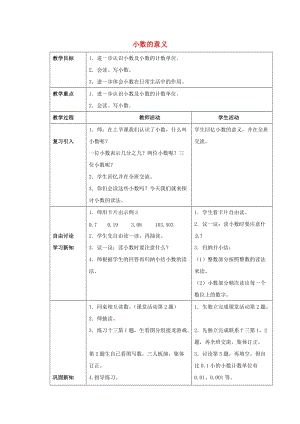 2019春四年級數(shù)學(xué)下冊 5.1《小數(shù)的意義》教案5 （新版）西師大版.doc