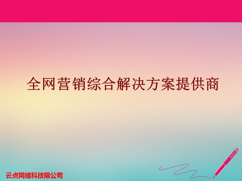 全网营销综合解决方案提供商.ppt_第1页