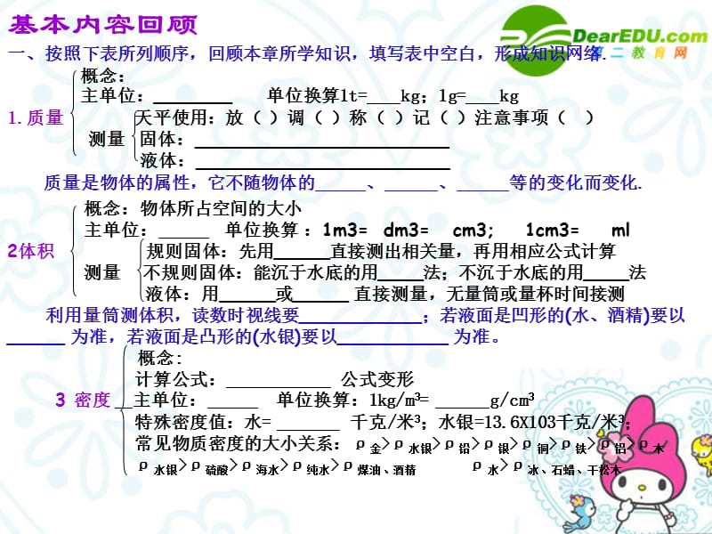 九年级物理中考考点复习-质量和密度课件人教版.ppt_第3页