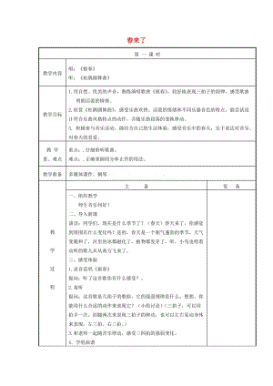 2019春二年級(jí)音樂下冊(cè) 全一冊(cè)教案3 蘇少版.doc