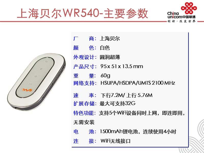 上海贝尔WR540网卡产品介绍.ppt_第1页