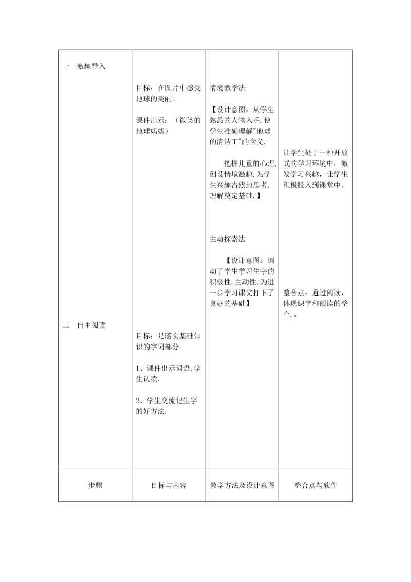 2019秋二年级语文上册 第22课 地球的清洁工教案 冀教版.doc_第3页