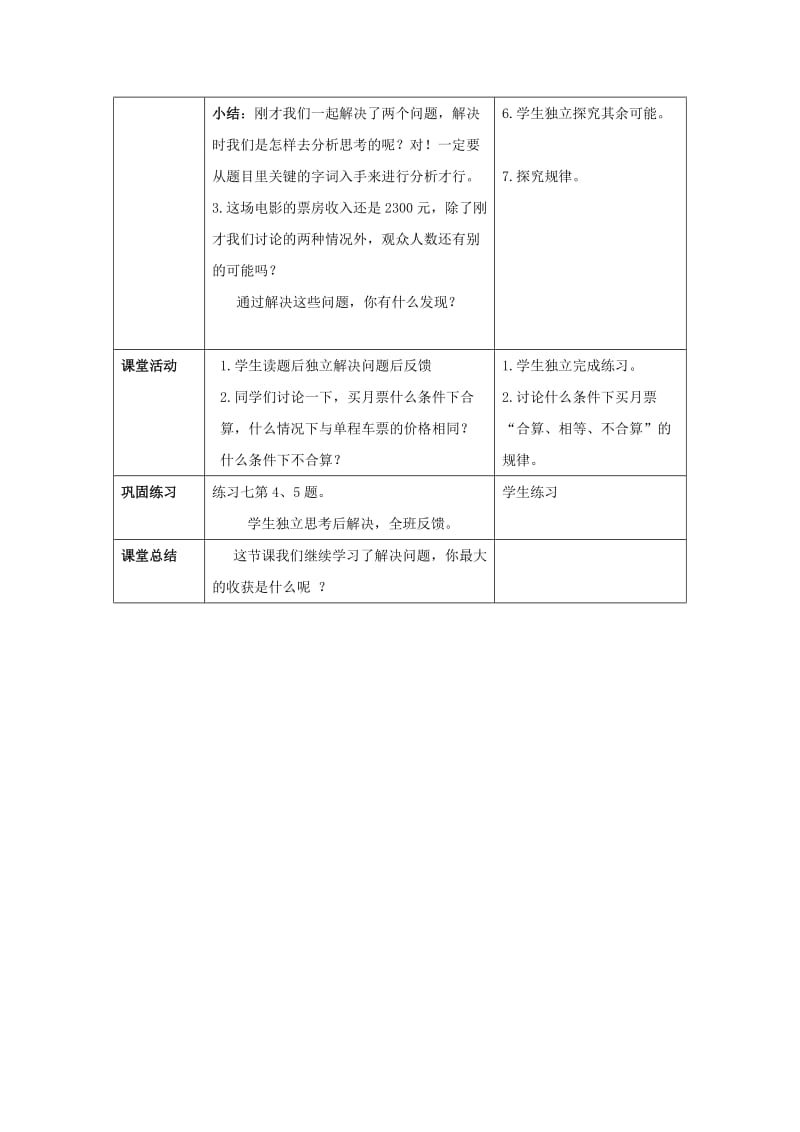 2019春四年级数学下册 2.3《问题解决》教案3 （新版）西师大版.doc_第2页