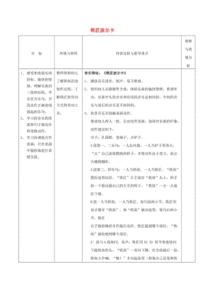 2019春一年級(jí)音樂下冊(cè) 第四單元《鐵匠波爾卡》教案 蘇少版.doc