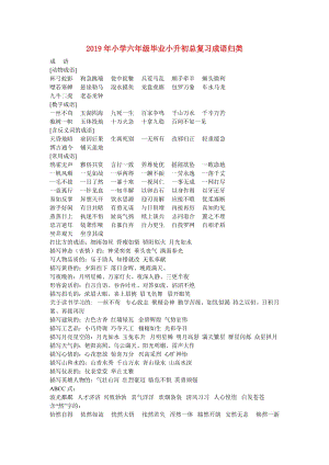 2019年小學六年級畢業(yè)小升初總復(fù)習成語歸類.doc