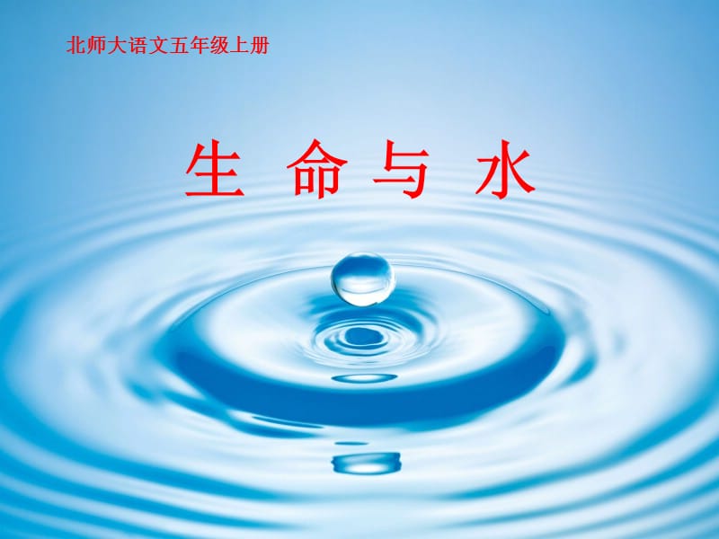 北师大版-小学五年级语文上册第五单元《生命与水》.ppt_第1页