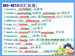 中考復習外研社初一上M6M.ppt