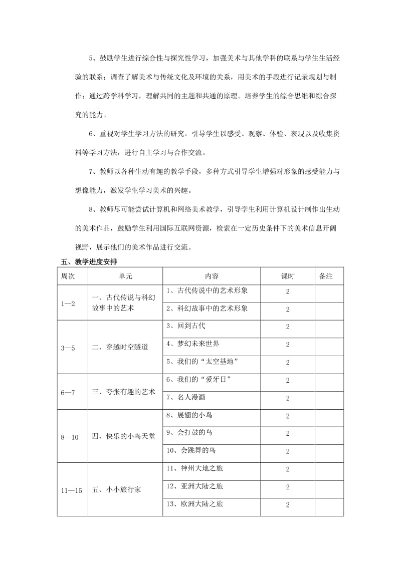 2019春六年级美术下册 教学计划 岭南版.doc_第2页