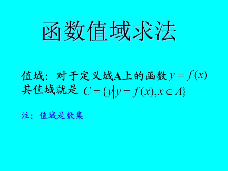 中华高一同步函数值域必修一人教B版.ppt_第1页