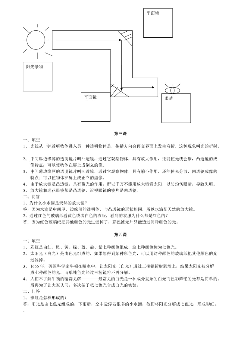 2019年苏教版科学五年级上册复习题 (I).doc_第3页