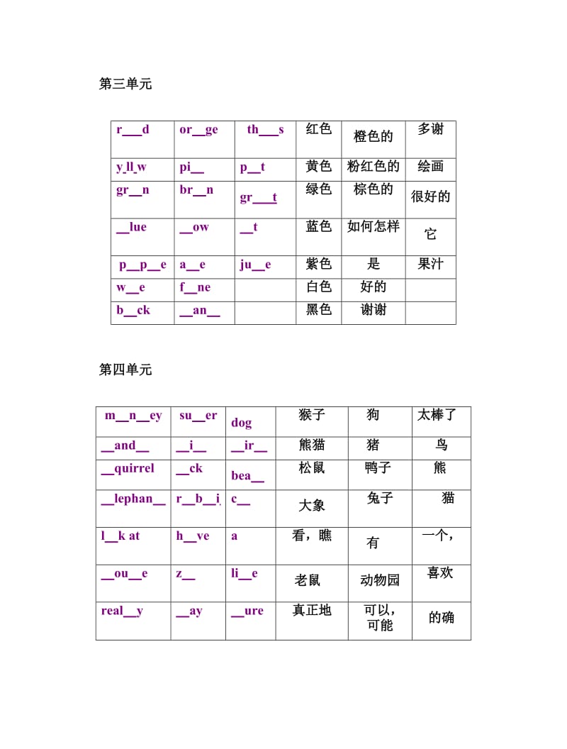 2019年小学英语三年级上单词拼写-配答案.doc_第2页