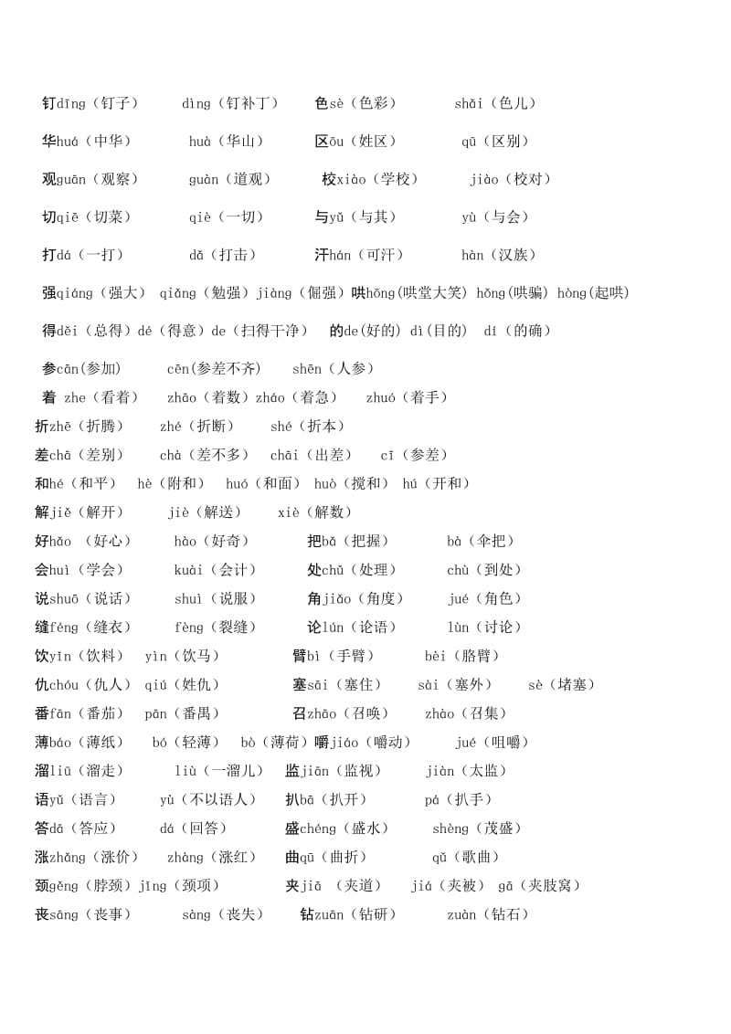 2019年小学语文考试常见多音字总结大全(小升初).doc_第3页