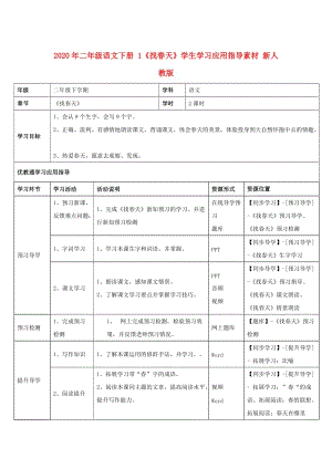 2020年二年級(jí)語(yǔ)文下冊(cè) 1《找春天》學(xué)生學(xué)習(xí)應(yīng)用指導(dǎo)素材 新人教版.doc