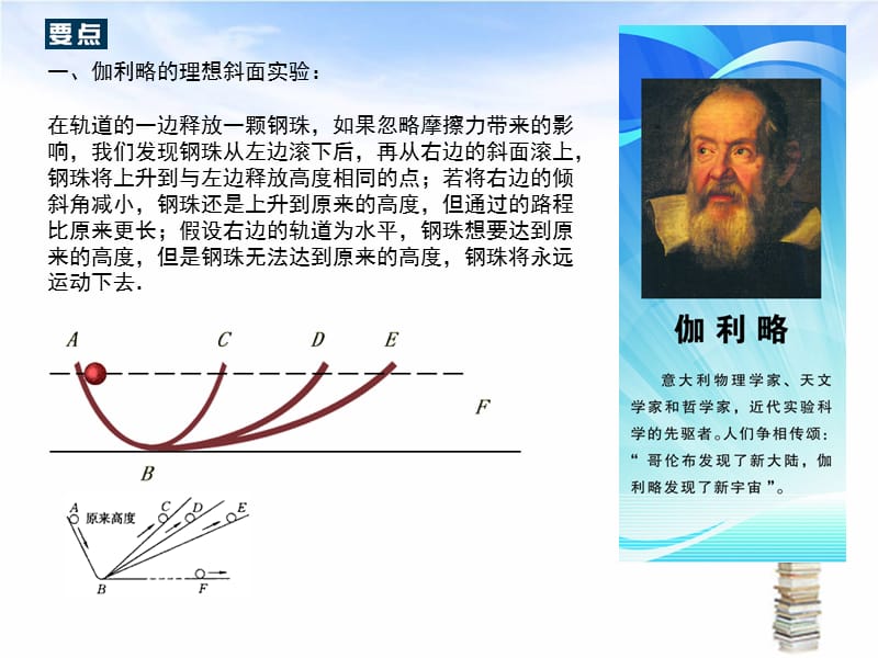 伽利略的理想实验与牛顿第一定律(粤教版高中物理必修1).ppt_第3页