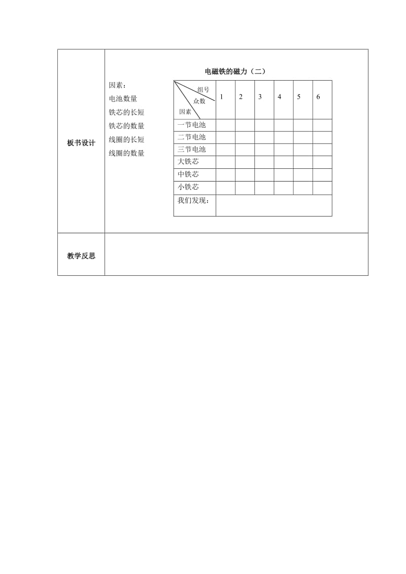 2019春六年级科学上册 3.4《电磁铁的磁力（二）》教案 （新版）教科版.doc_第3页