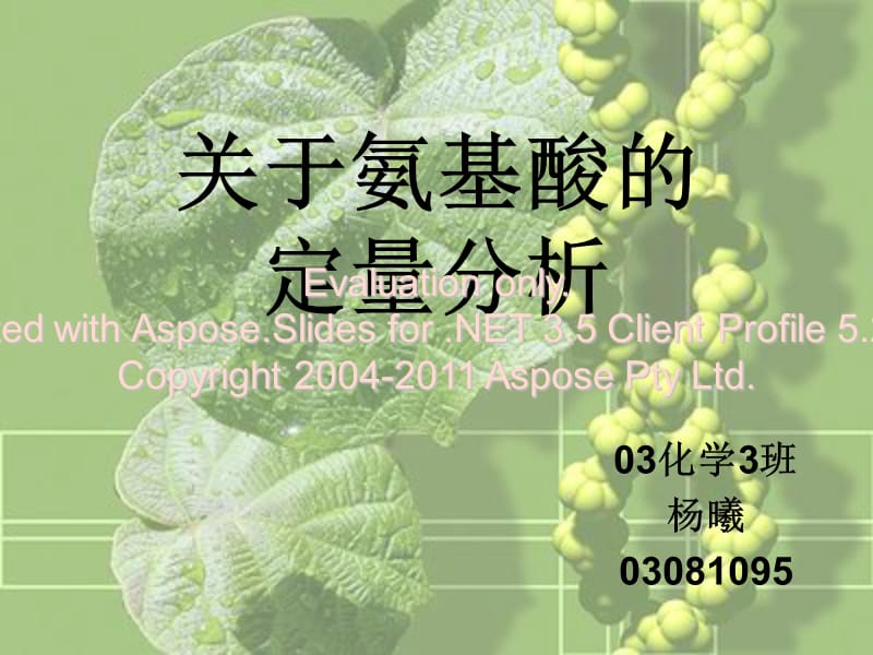 关于氨基酸的定量分析.ppt_第1页