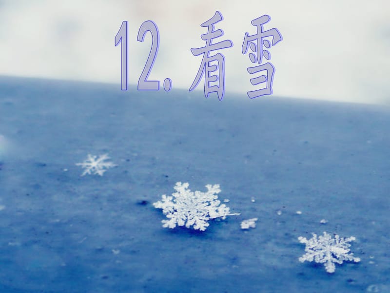 人教版小学二年级语文上册课件--12.看雪.ppt_第1页