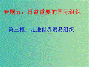 高中政治 5.3世界貿易組織課件 新人教版選修3.ppt