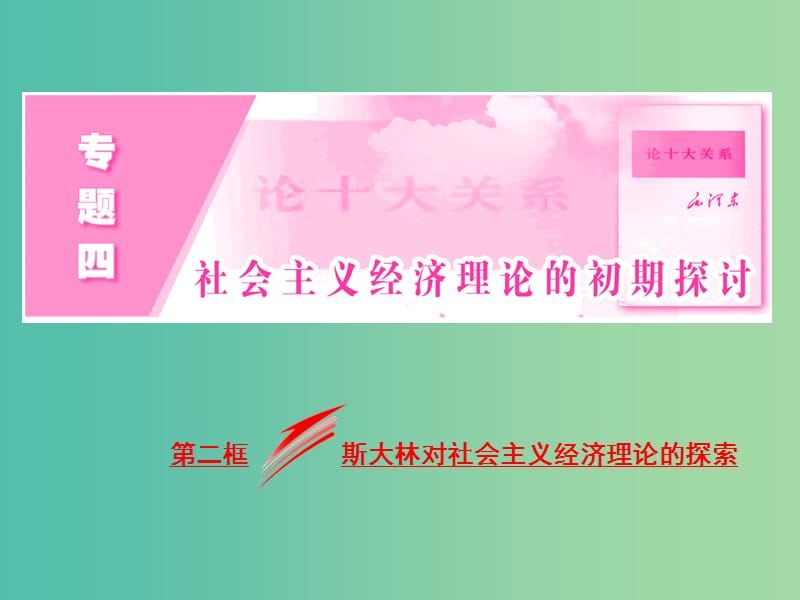 高中政治专题四社会主义经济理论的初期探讨第二框斯大林对社会主义经济理论的探索课件新人教版.ppt_第2页