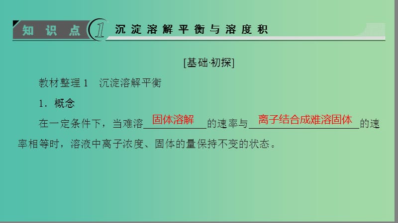 高中化学 第3章 物质在水溶液中的行为 第3节 沉淀溶解平衡课件 鲁科版选修4.ppt_第3页