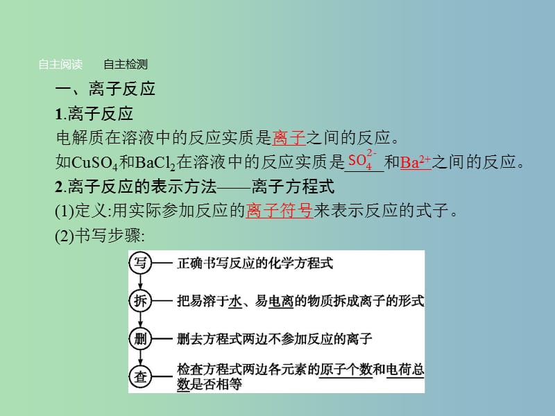 高中化学 第2章 化学物质及其变化 第二节 离子反应（第2课时）离子反应及其发生的条件课件 新人教版必修1.ppt_第3页