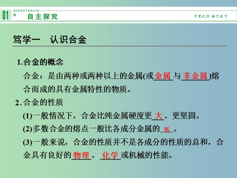 2019版高中化学 3.1合金课件 新人教版选修1.ppt_第2页