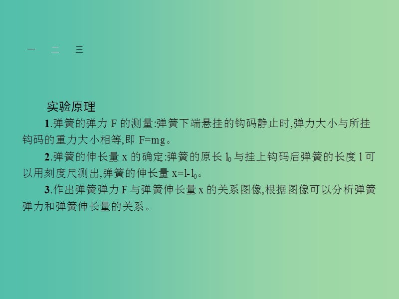 高中物理 第3章 力与相互作用 3.5实验 探究弹力和弹簧伸长的关系课件 沪科版必修1.ppt_第3页